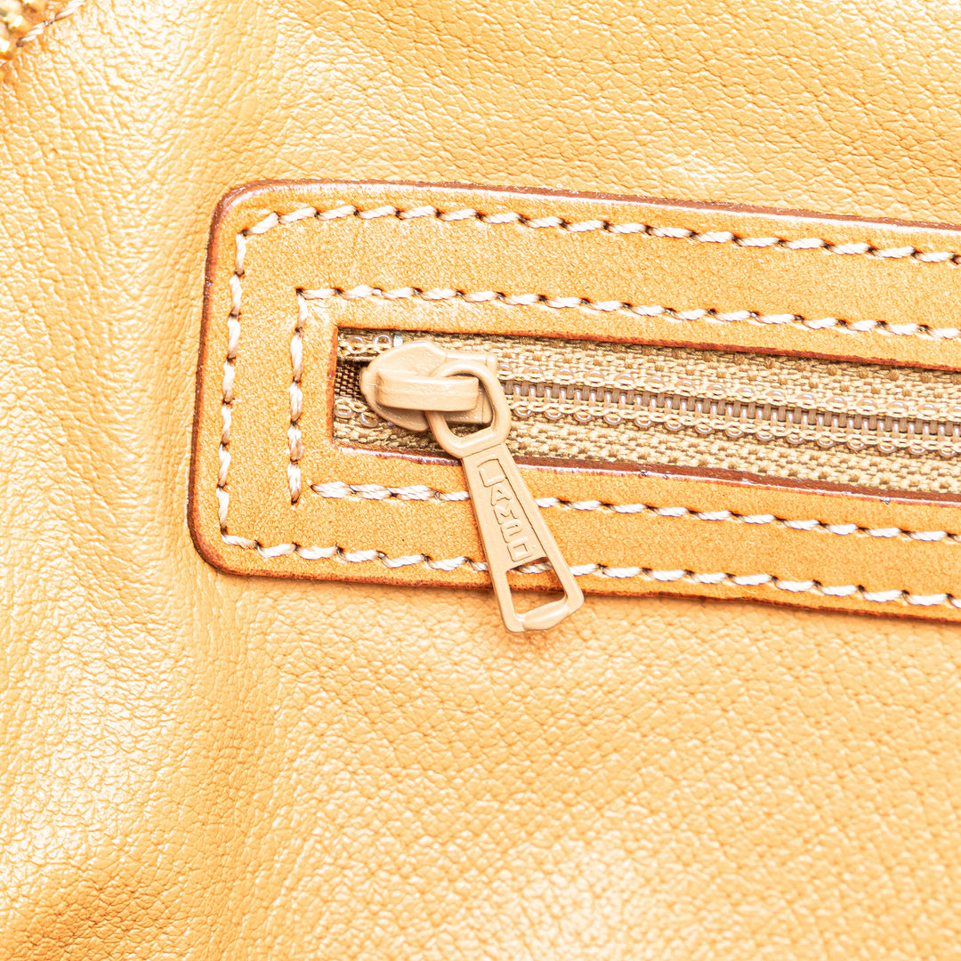 Macadam Coated Canvas Dome Satchel Brown - Gaby Paris