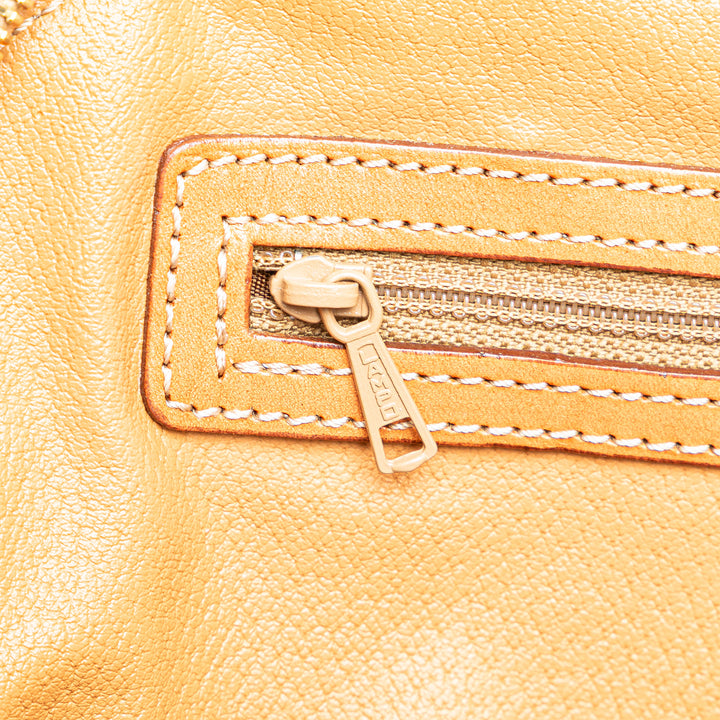 Macadam Coated Canvas Dome Satchel Brown - Gaby Paris