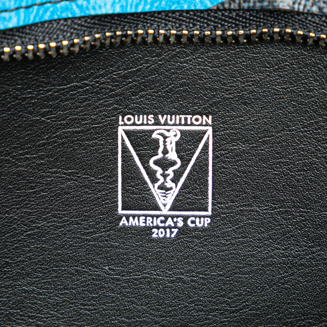 Louis Vuitton Damier Cobalt Americas Cup Regatta Phone Holder Crossbody Blue - GABY PARIS