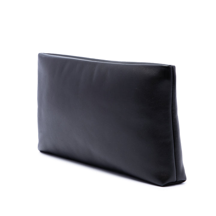 Saint Laurent Cuir d’agneau Monogram Long Calypso Zipped Pochette
