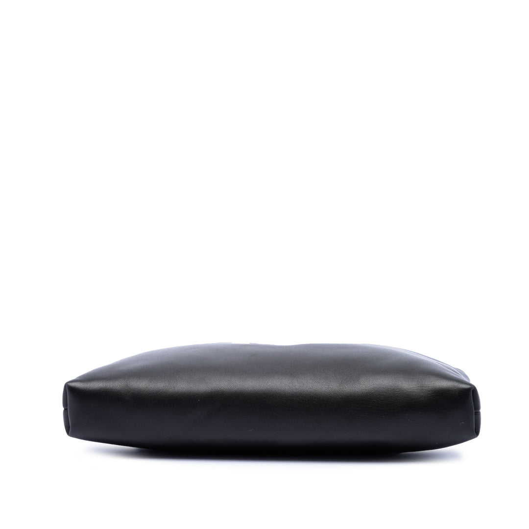 Saint Laurent Cuir d’agneau Monogram Long Calypso Zipped Pochette