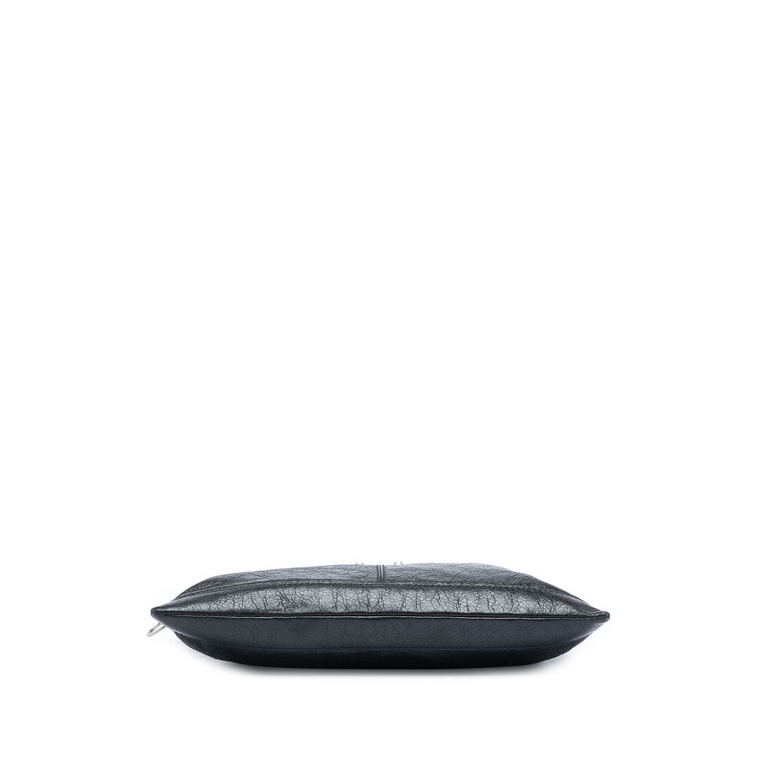 Balenciaga Cuir d’agneau Motocross Classic Clip Pochette M