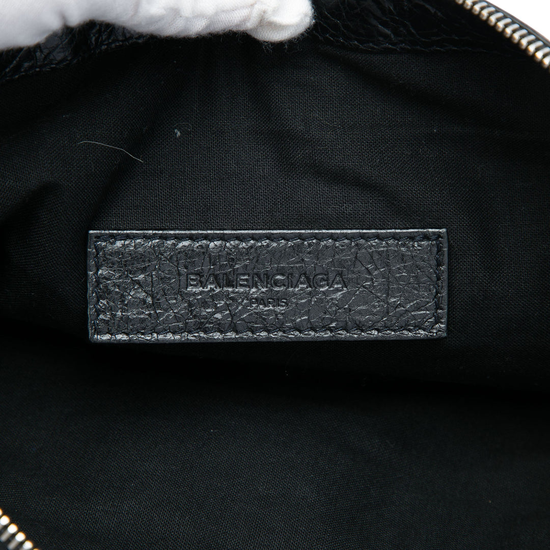 Balenciaga Cuir d’agneau Motocross Classic Clip Pochette M