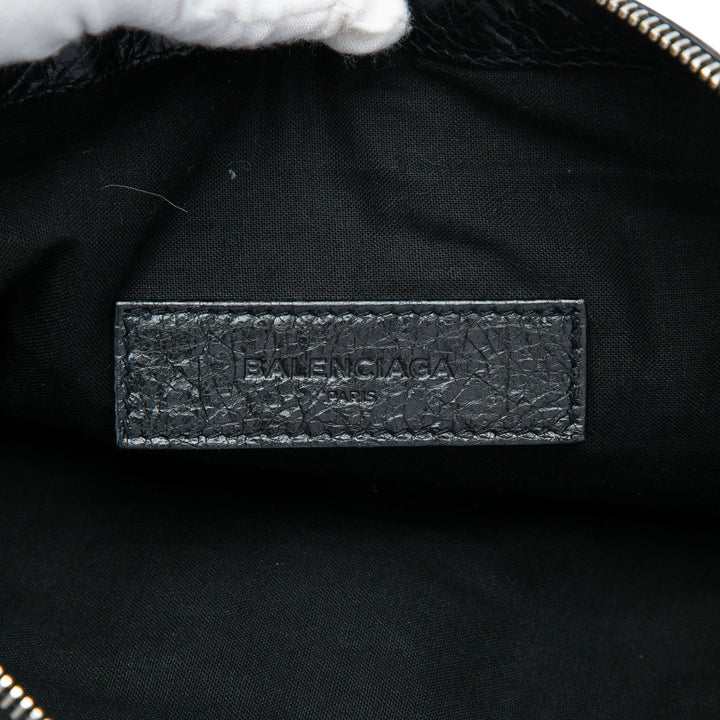 Balenciaga Cuir d’agneau Motocross Classic Clip Pochette M