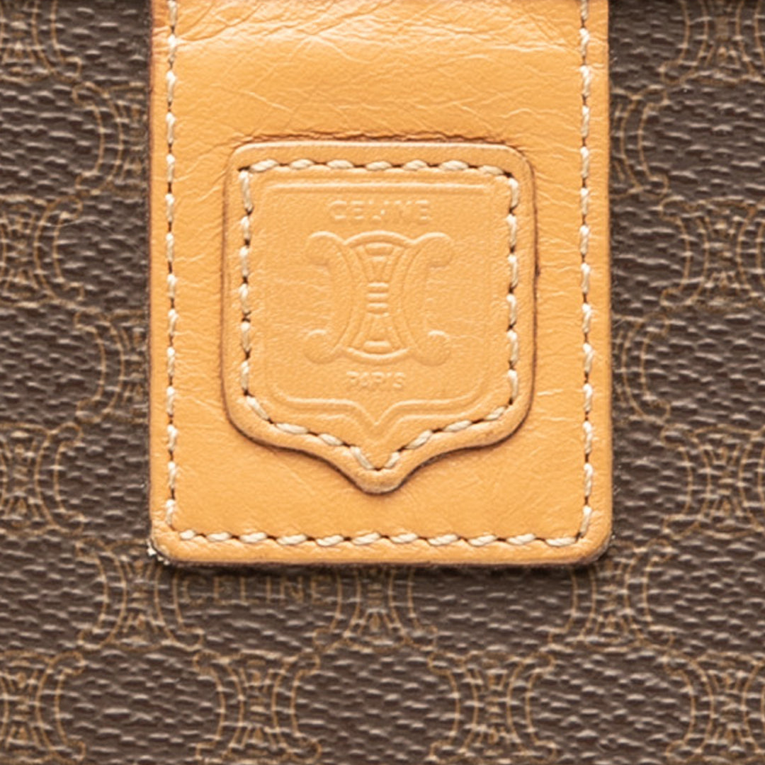 Celine Macadam Pochette Toile enduite Marron
