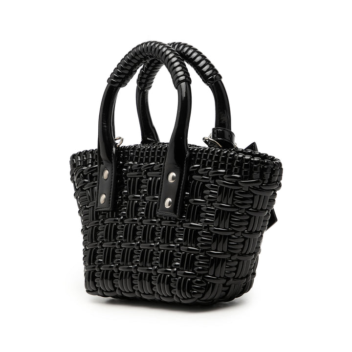 Balenciaga Faux Cuir Bistro Basket Sac XXS
