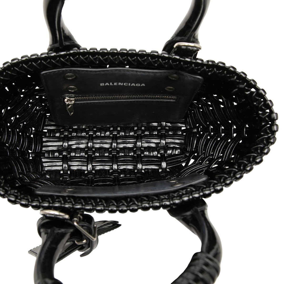 Balenciaga Faux Cuir Bistro Basket Sac XXS