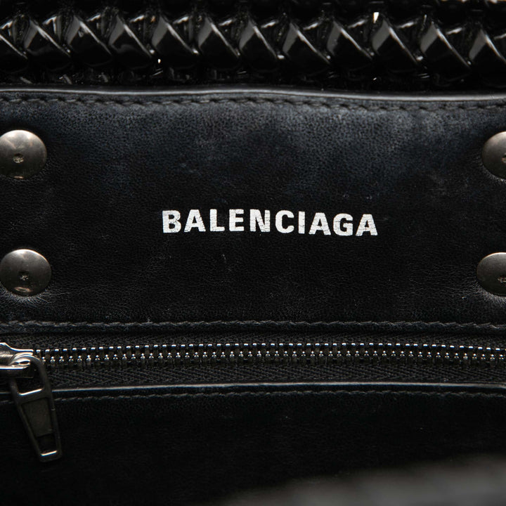 Balenciaga Faux Cuir Bistro Basket Sac XXS
