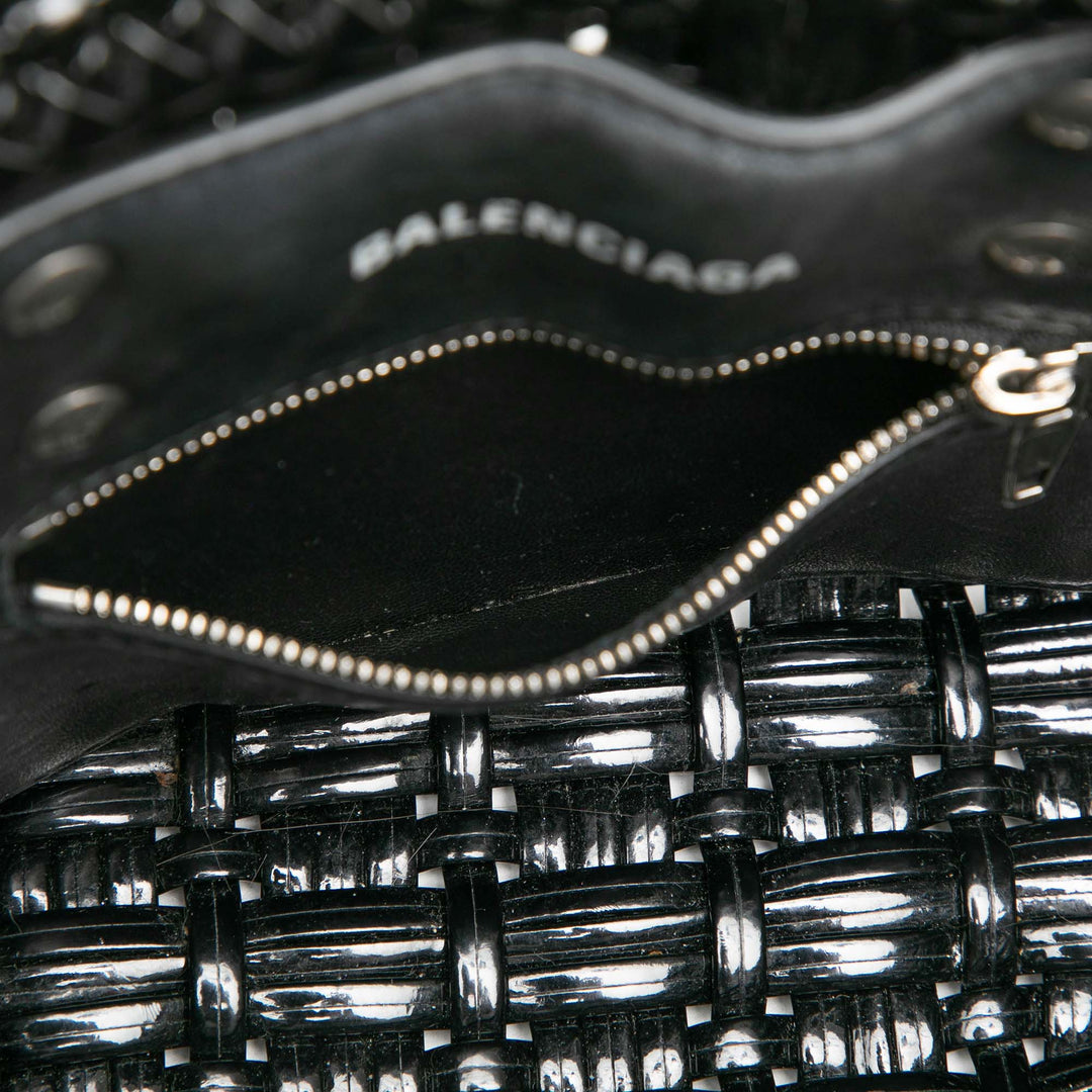 Balenciaga Faux Cuir Bistro Basket Sac XXS