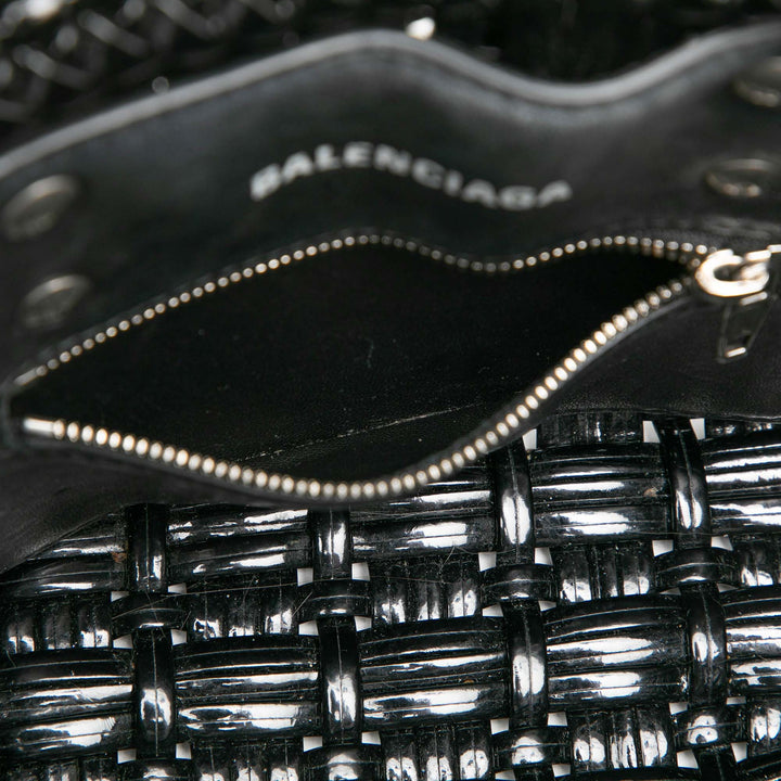 Balenciaga Faux Cuir Bistro Basket Sac XXS