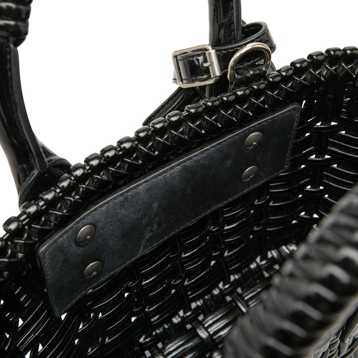 Balenciaga Faux Cuir Bistro Basket Sac XXS