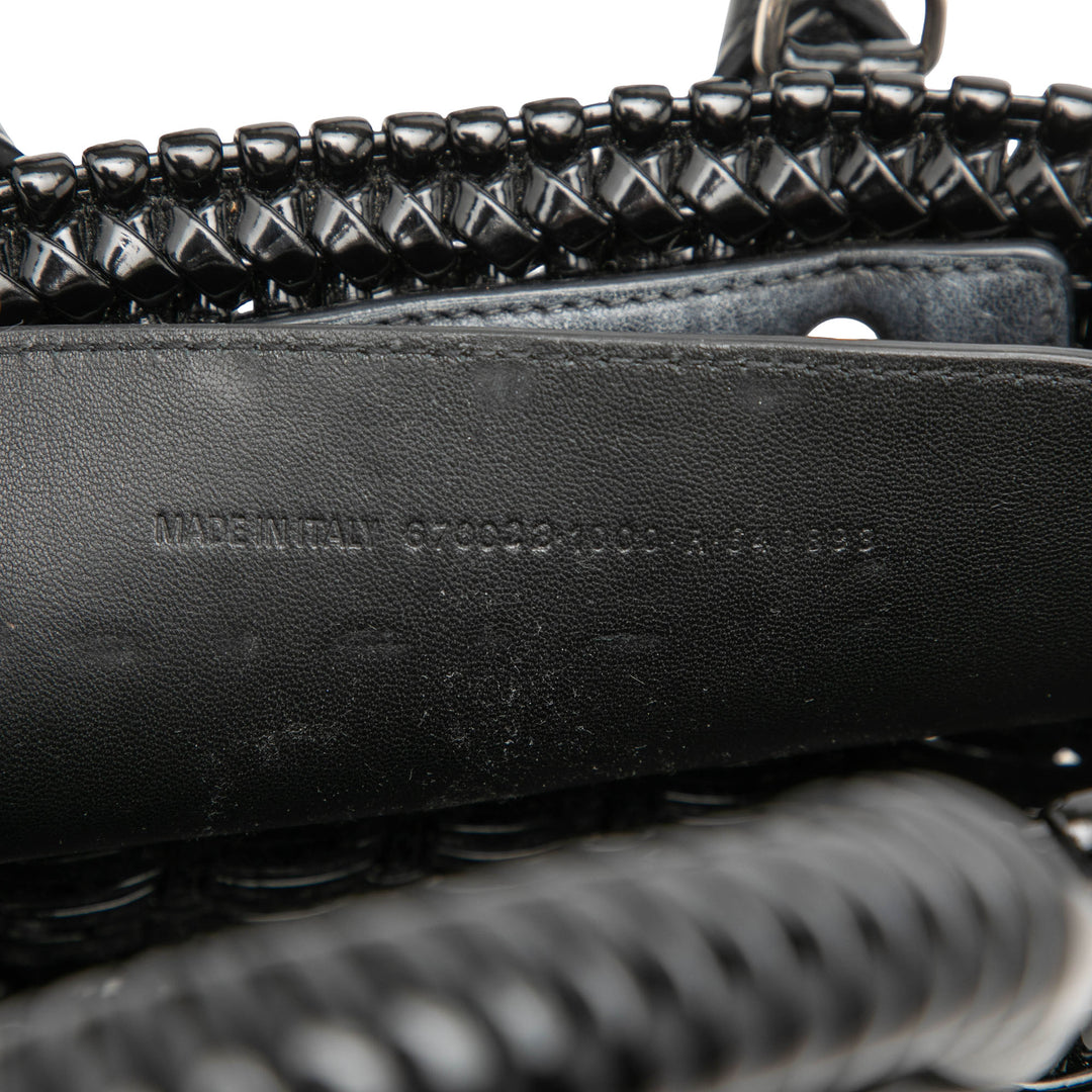 Balenciaga Faux Cuir Bistro Basket Sac XXS