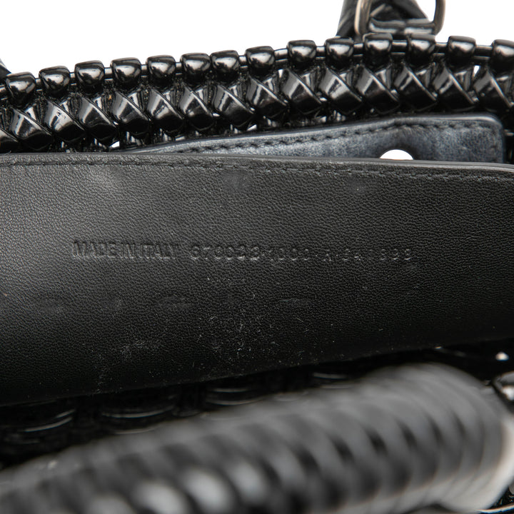 Balenciaga Faux Cuir Bistro Basket Sac XXS