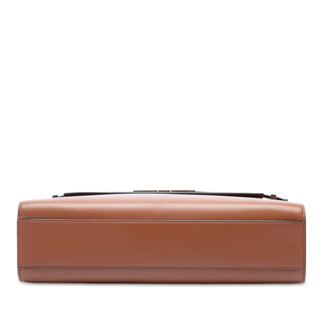 Manhattan Sac Moyen Cuir de veau lisse Marron