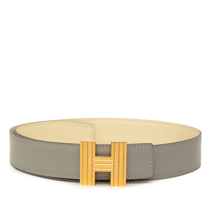 Box Veau Cadena H Réversible Ceinture Box Gris