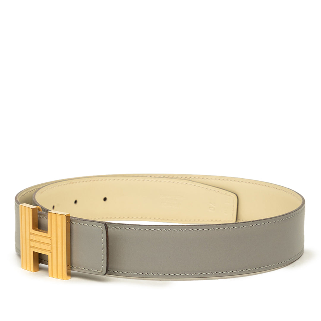 Box Veau Cadena H Réversible Ceinture Box Gris