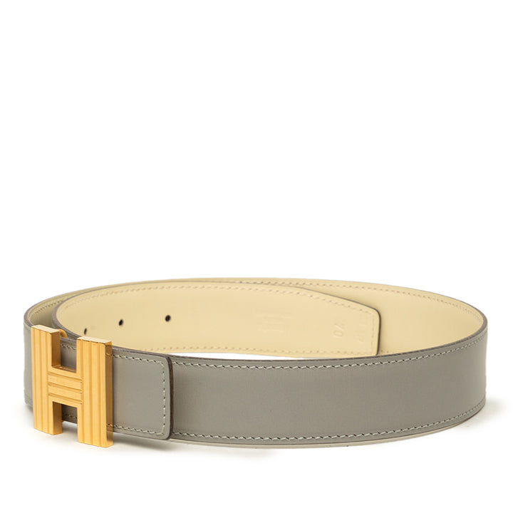Box Veau Cadena H Réversible Ceinture Box Gris