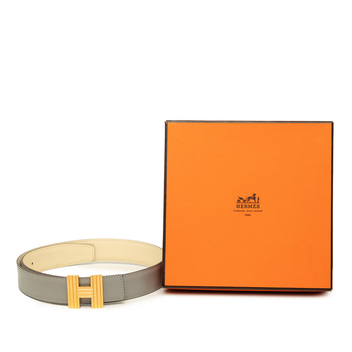 Box Veau Cadena H Réversible Ceinture Box Gris