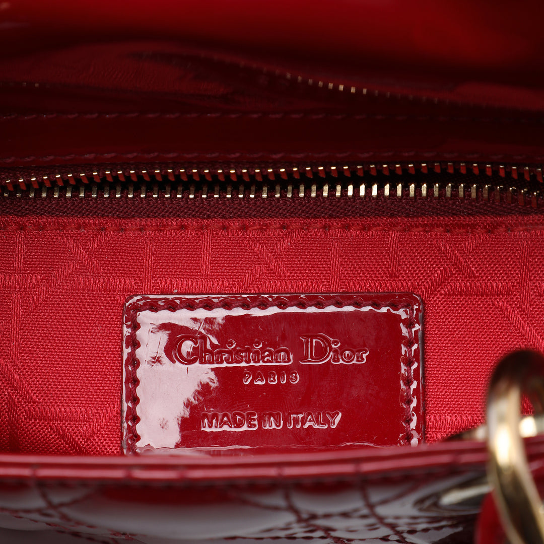 Lady Dior Cannage Mini Rouge