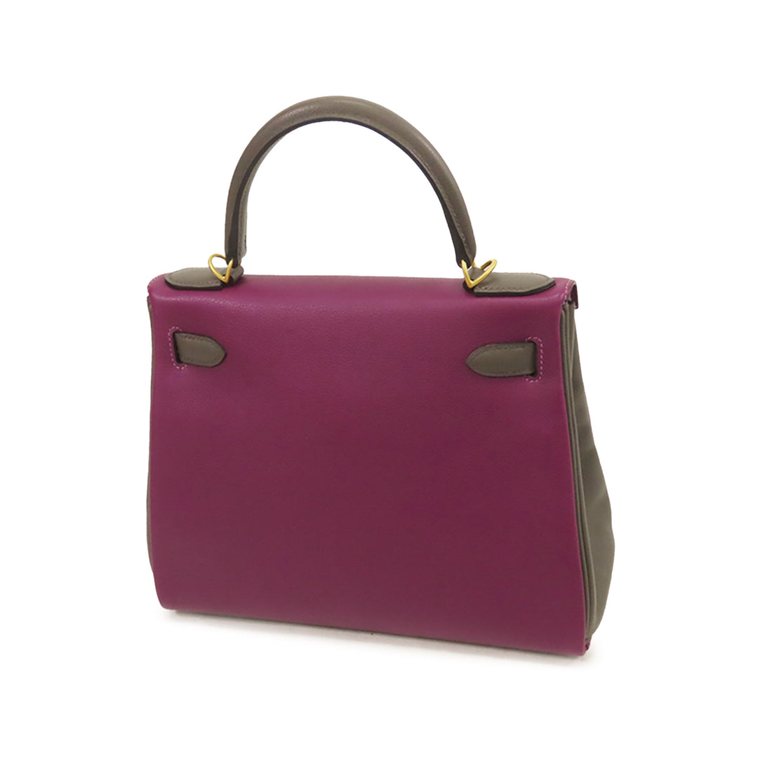 Hermès Special Order Evercolor Kelly II Retourne 28 Violet – GABY PARIS Authentique