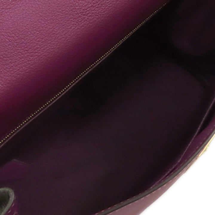 Hermès Special Order Evercolor Kelly II Retourne 28 Violet – GABY PARIS Authentique