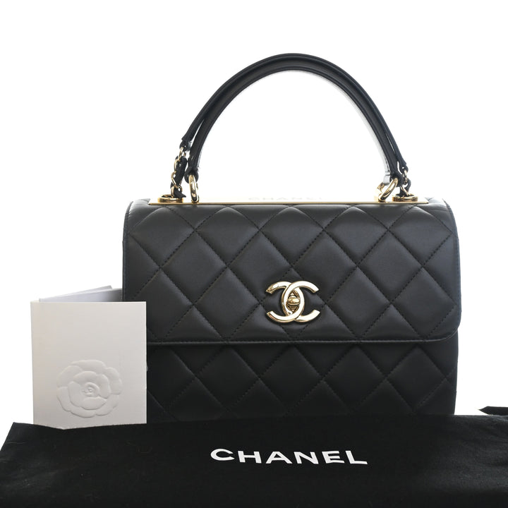 Chanel Small Matelassé Cuir d’agneau Trendy CC anse supérieure à rabat