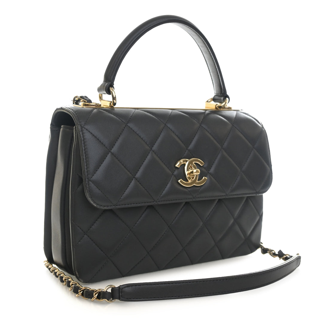 Chanel Small Matelassé Cuir d’agneau Trendy CC anse supérieure à rabat