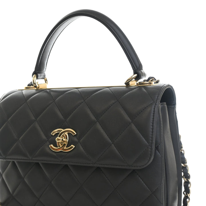 Chanel Small Matelassé Cuir d’agneau Trendy CC anse supérieure à rabat
