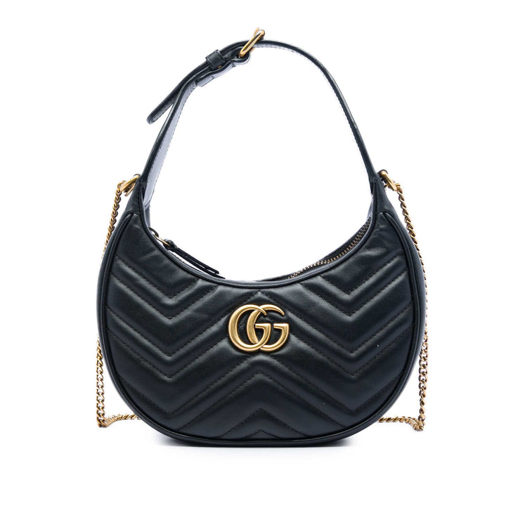 Gucci Mini GG Marmont Matelasse Cuir de veau Half Moon Sac