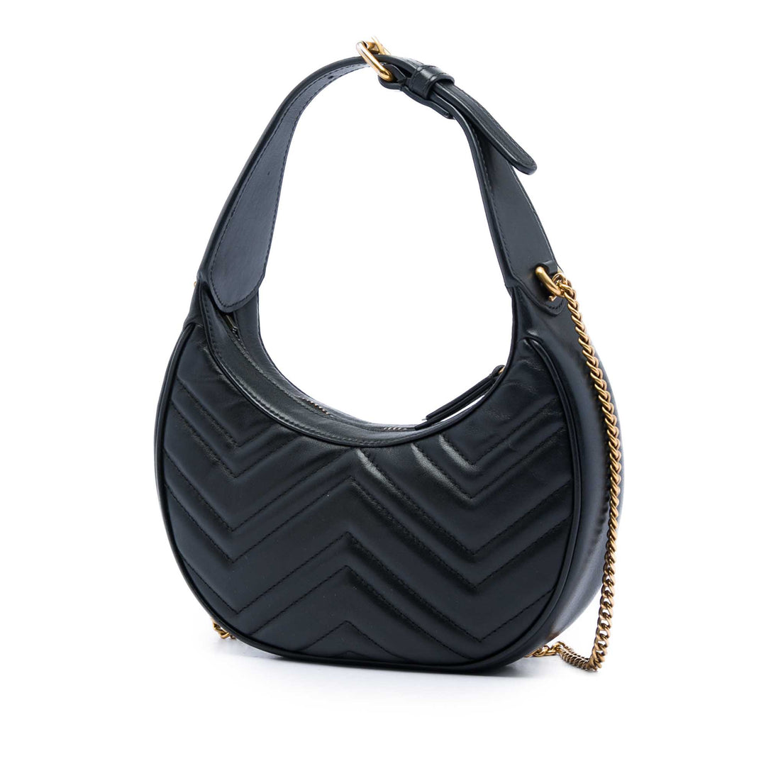 Gucci Mini GG Marmont Matelasse Cuir de veau Half Moon Sac