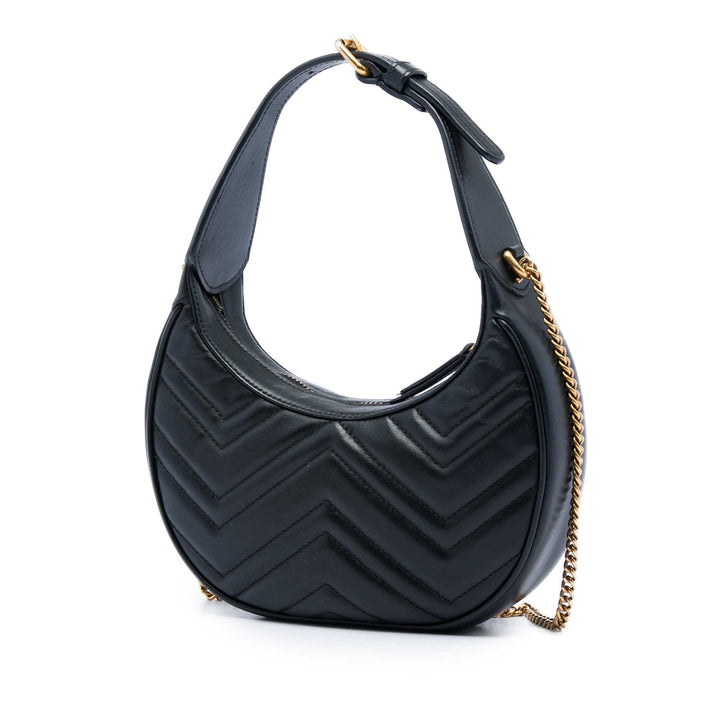 Gucci Mini GG Marmont Matelasse Cuir de veau Half Moon Sac