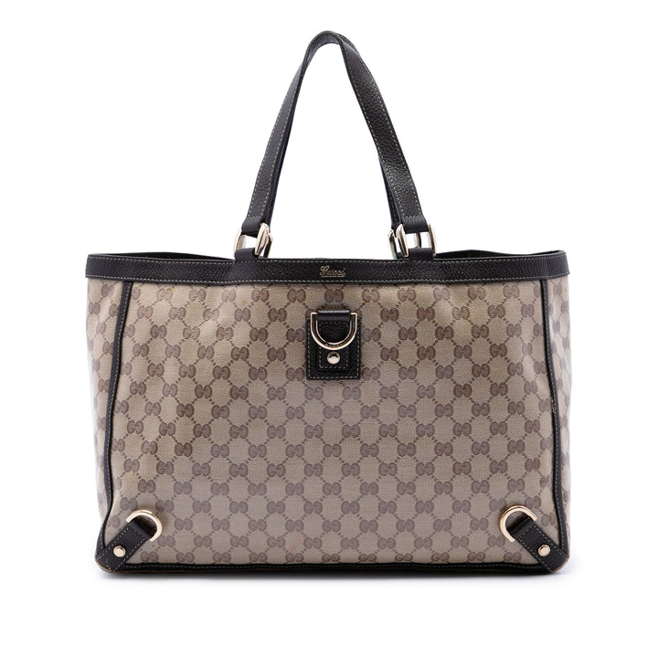 Gucci GG Cristal Abbey D Bague Cabas Beige – vue principale – GABY PARIS
