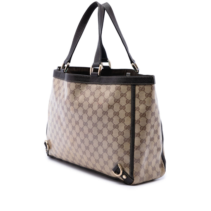 Gucci GG Cristal Abbey D Bague Cabas Beige – vue 2 – GABY PARIS