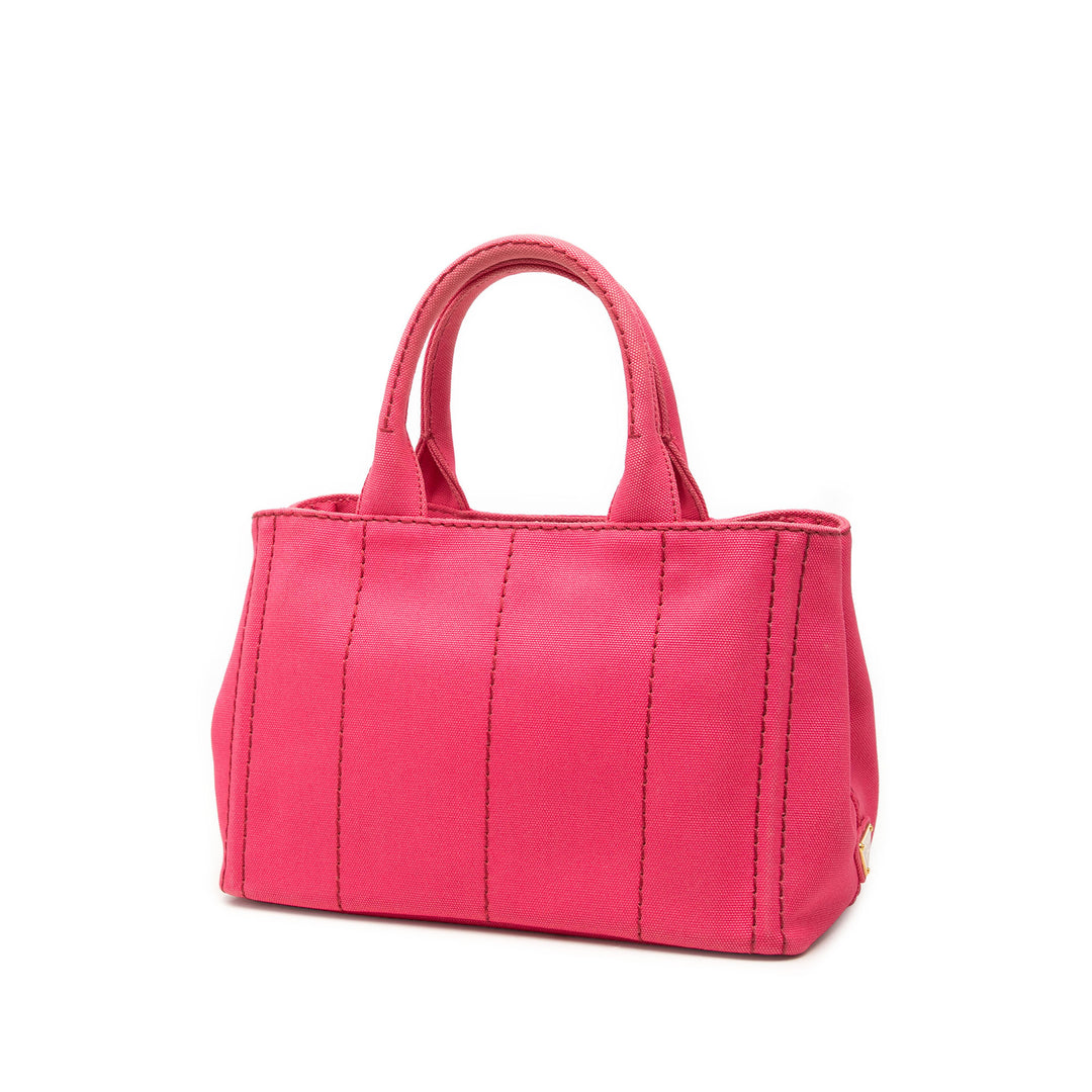 Prada Canapa Logo Cabas Petit Toile