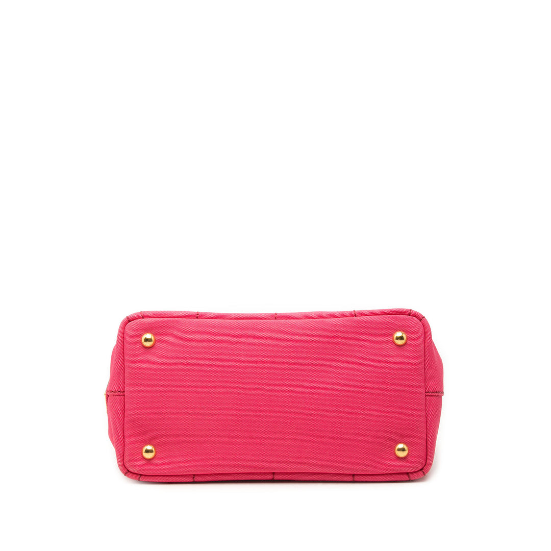 Prada Canapa Logo Cabas Petit Toile