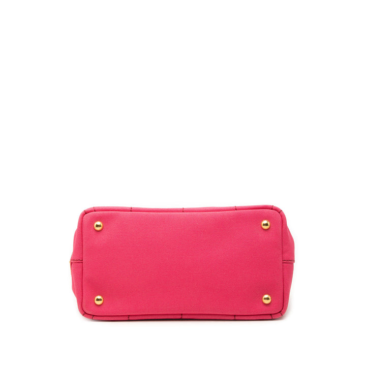 Prada Canapa Logo Cabas Petit Toile