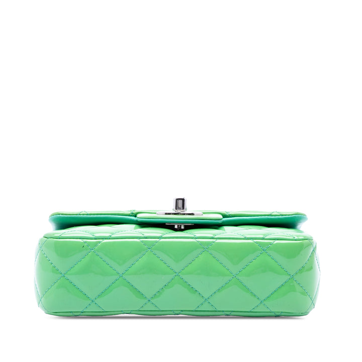 Chanel Extra Mini Rectangular Classic Cuir verni Simple rabat