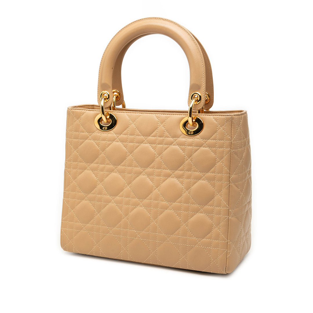 Dior Medium Cuir d’agneau Cannage Lady Dior