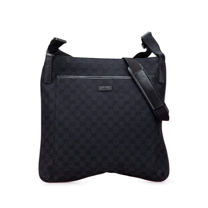 Gucci GG Toile Sac porté croisé Noir