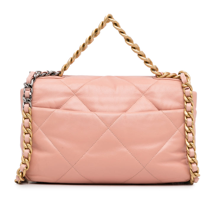 Medium Lambskin 19 Flap Pink - Gaby Paris