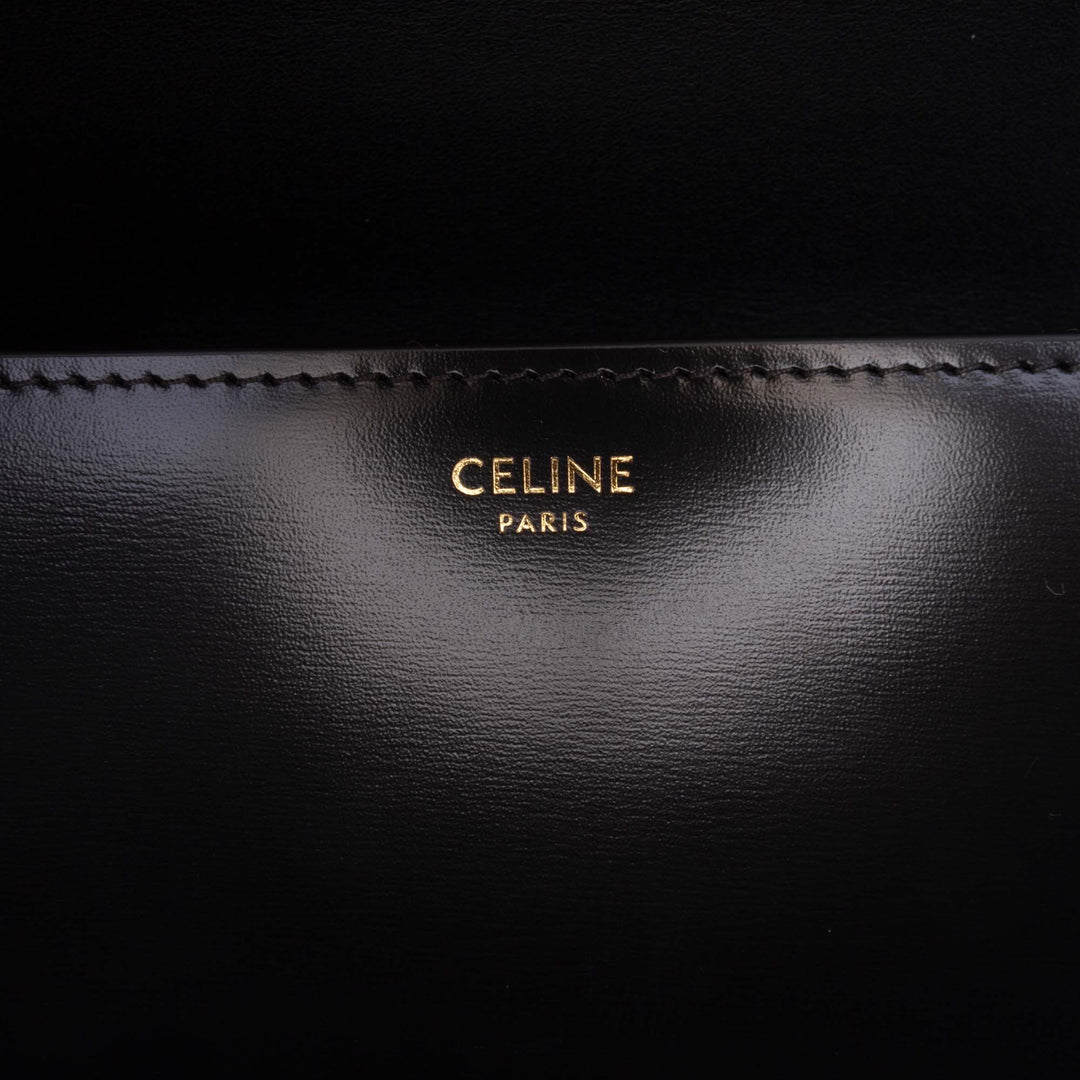 Celine Classique brillant Cuir de veau Triomphe Sac porté croisé