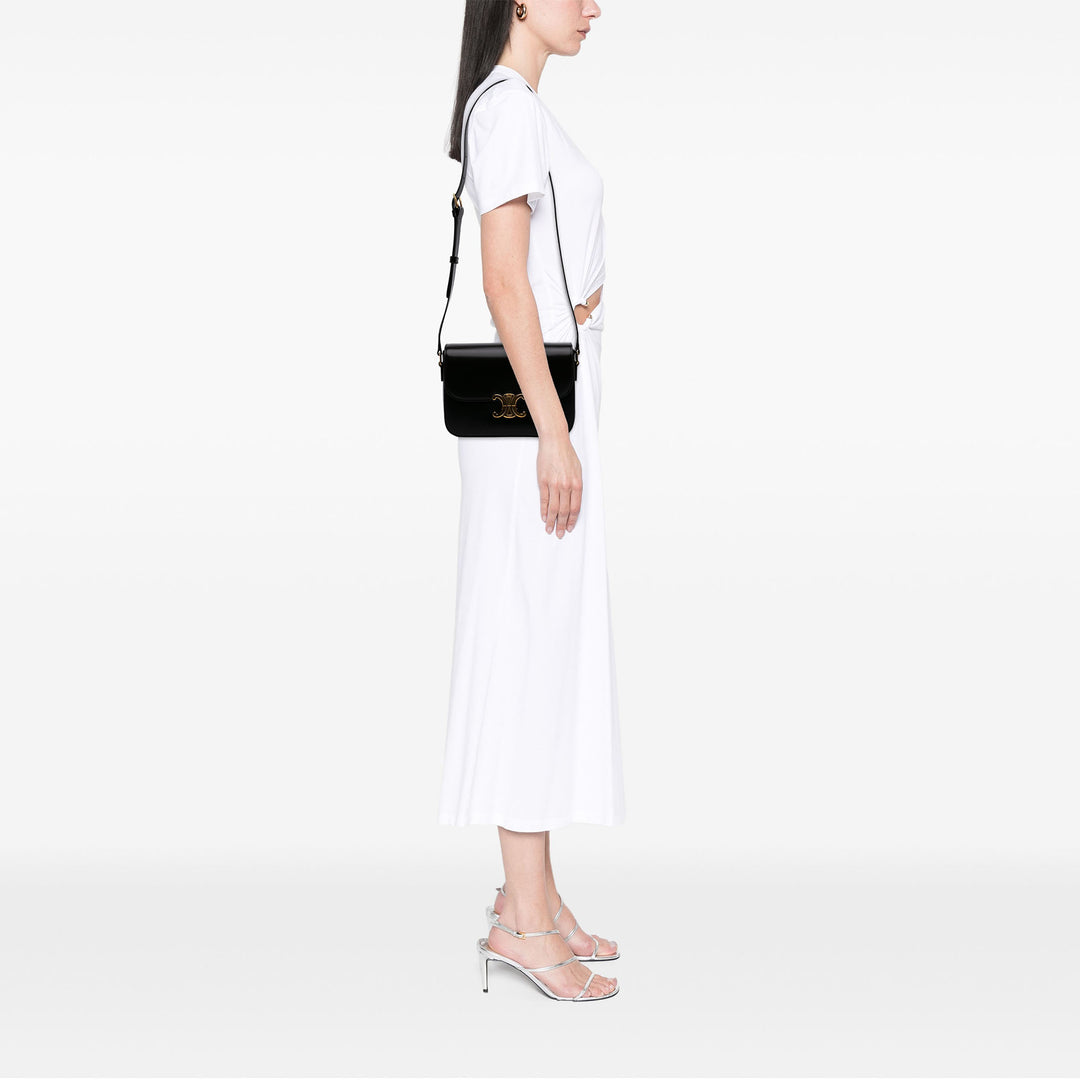 Celine Classique brillant Cuir de veau Triomphe Sac porté croisé