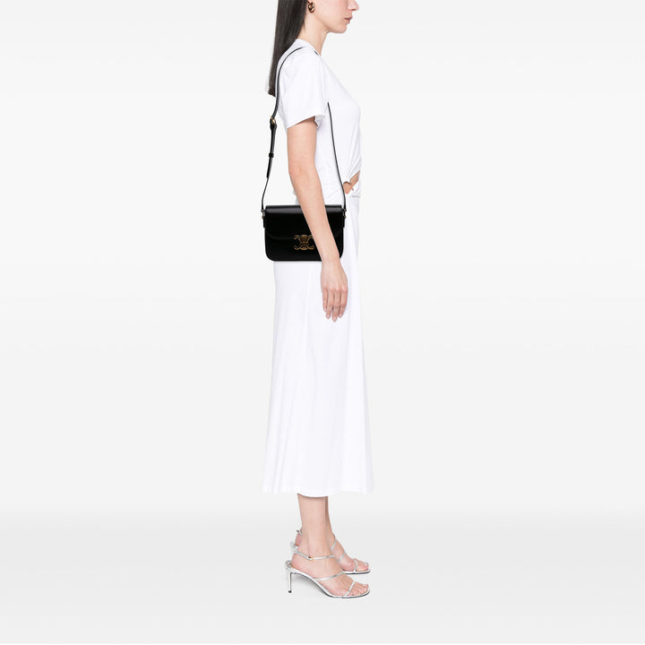 Celine Classique brillant Cuir de veau Triomphe Sac porté croisé