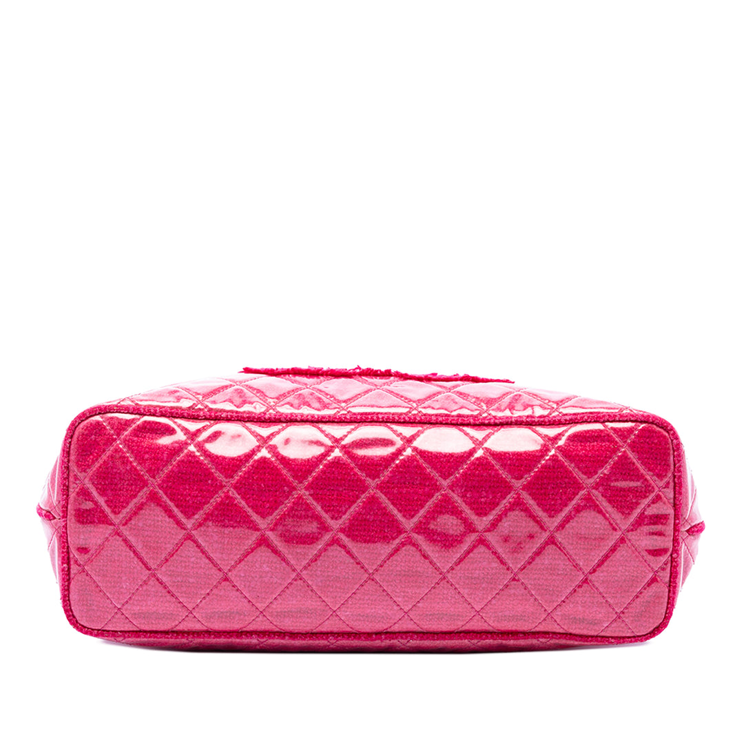 Chanel Large Matelassé Tweed et PVC Funny Cabas
