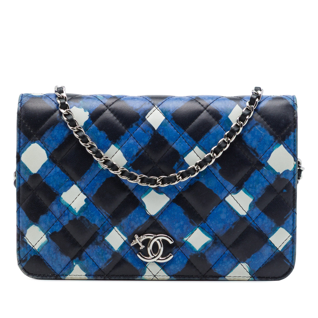Airline Matelassé Wallet on Chain Cuir d'agneau Noir
