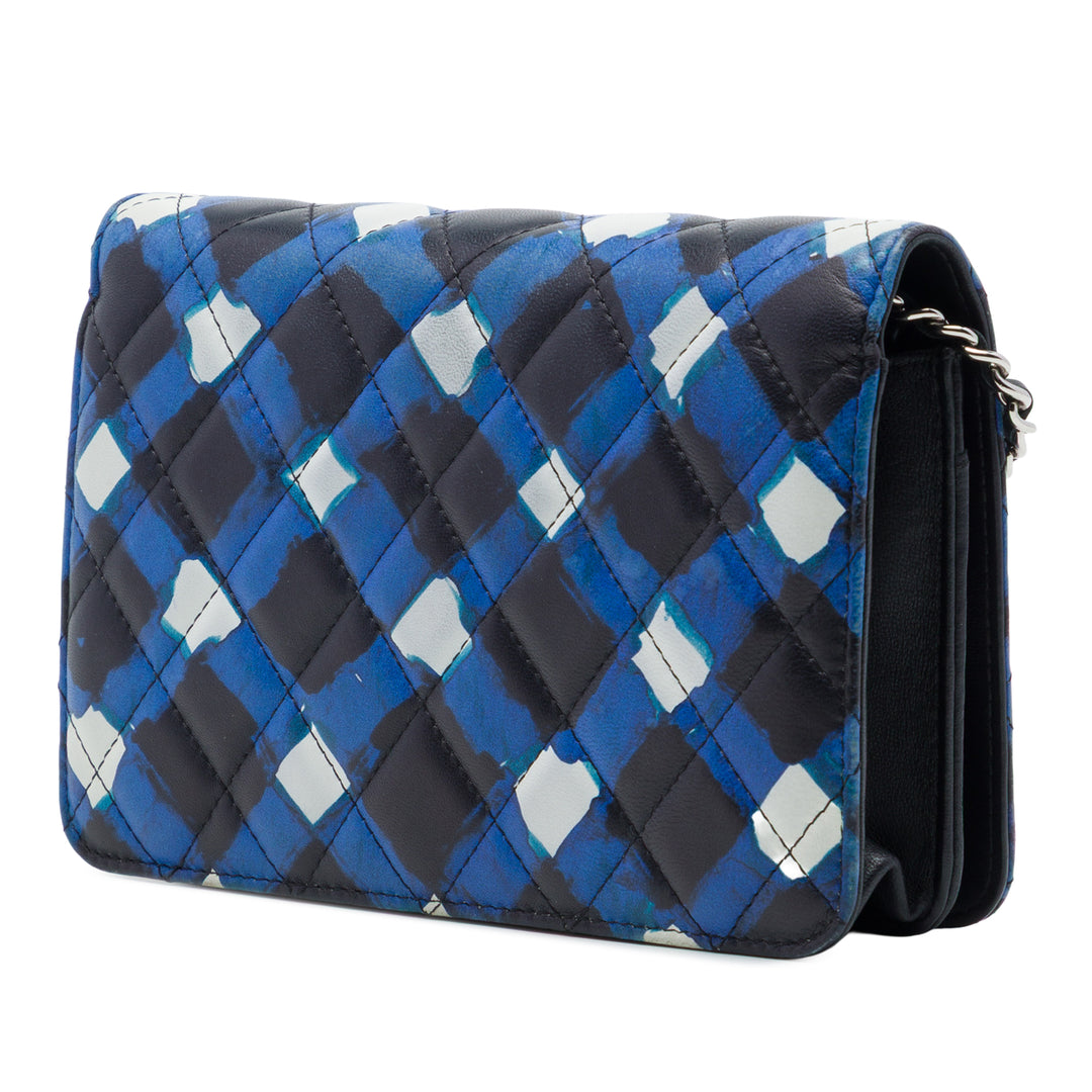 Airline Matelassé Wallet on Chain Cuir d'agneau Noir