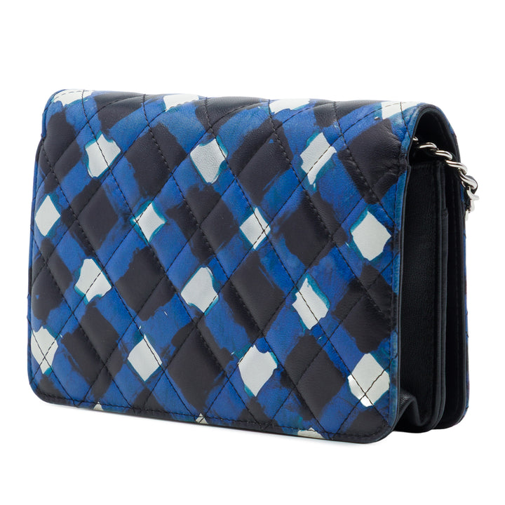 Airline Matelassé Wallet on Chain Cuir d'agneau Noir