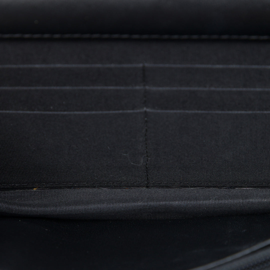 Airline Matelassé Wallet on Chain Cuir d'agneau Noir
