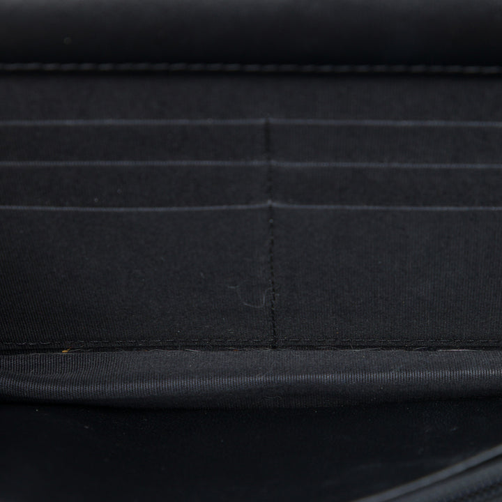 Airline Matelassé Wallet on Chain Cuir d'agneau Noir