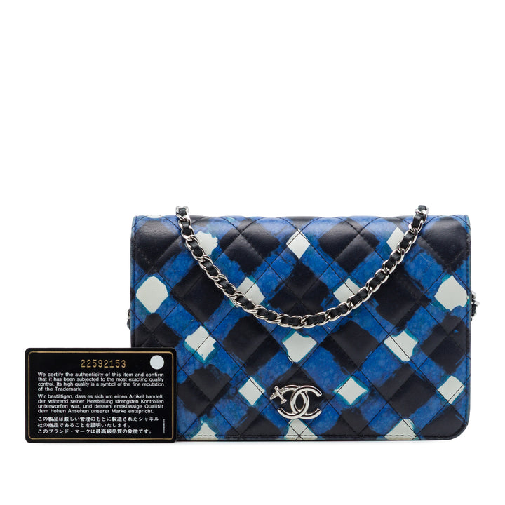 Airline Matelassé Wallet on Chain Cuir d'agneau Noir